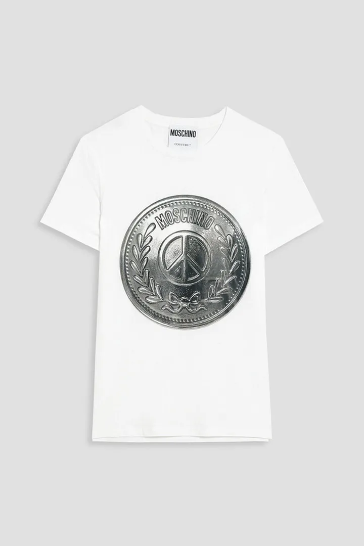 Printed cotton-jersey T-shirt