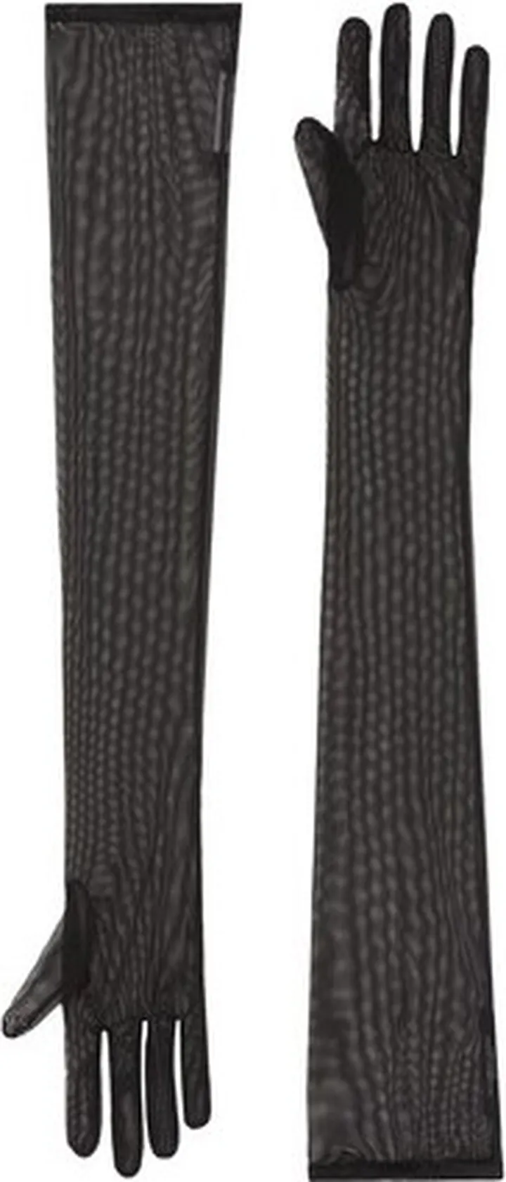 Long stretch tulle gloves