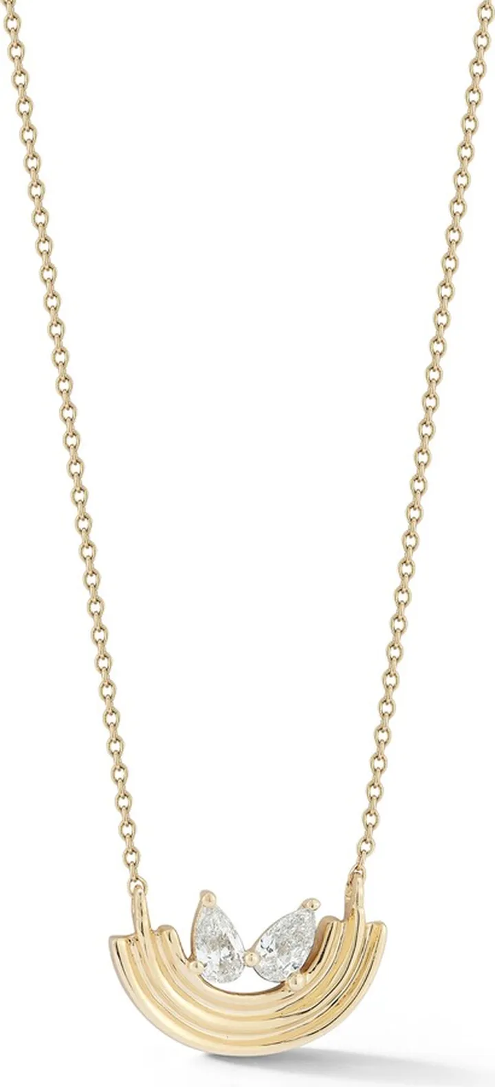 Nana Bernice Pear Diamond Pendant Necklace