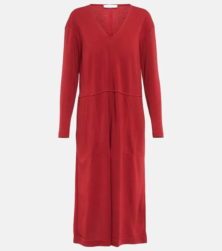 Long-sleeved midi dress