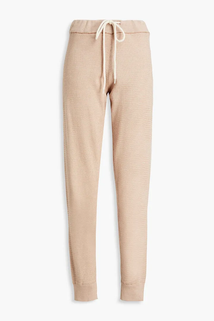 Alice cotton-jacquard track pants