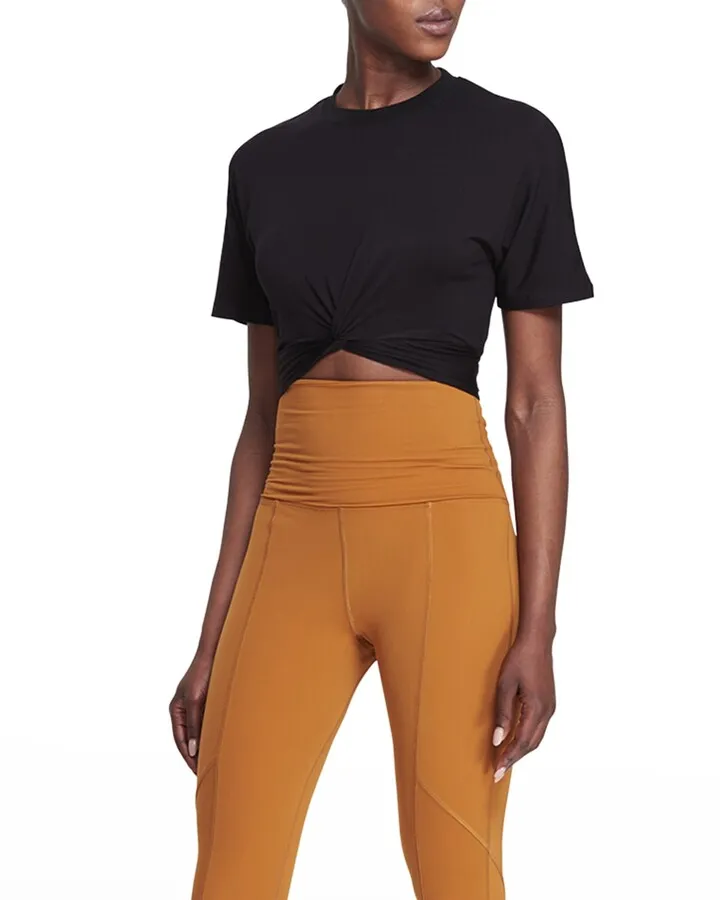 Audre Active Knotted Crop Tee