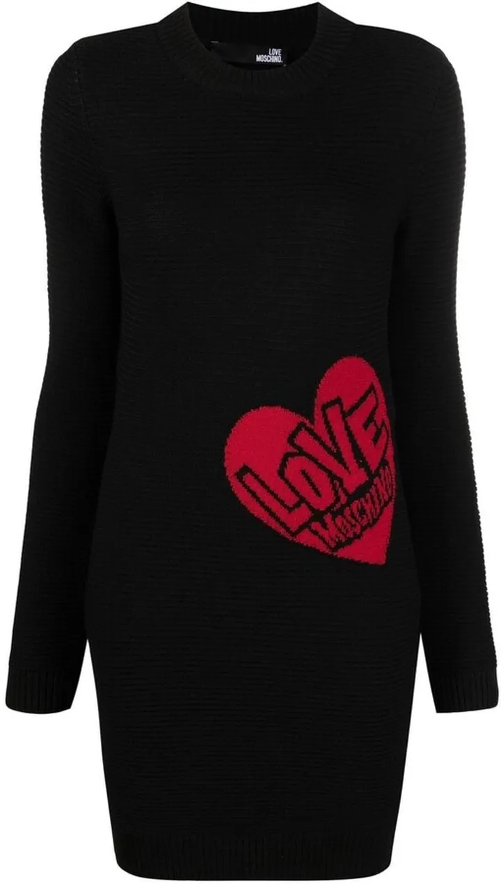 Heart Motif Knitted Minidress