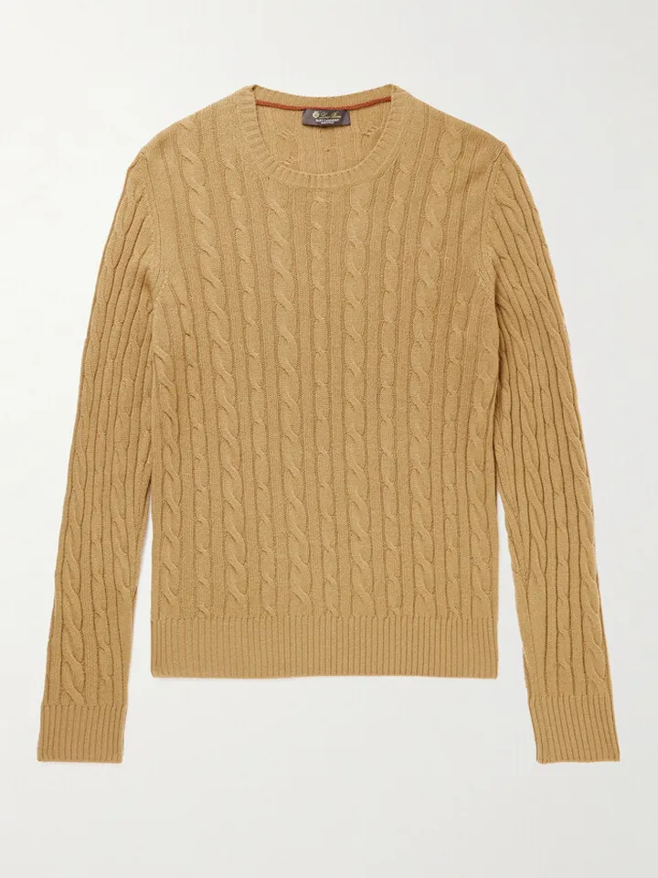 Cable-Knit Baby Cashmere Sweater