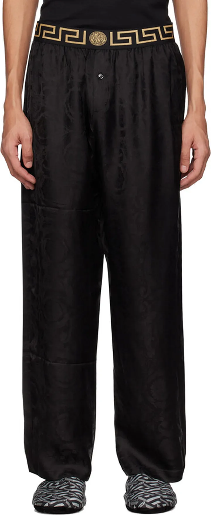 Versace Underwear Black Barocco Pyjama Pants