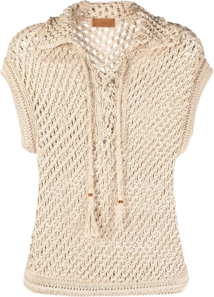 Mother Nature knitted polo top