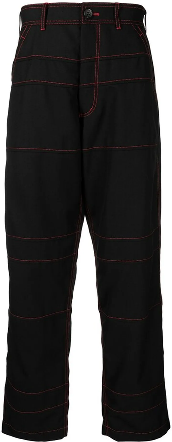Panelled Straight-Leg Trousers