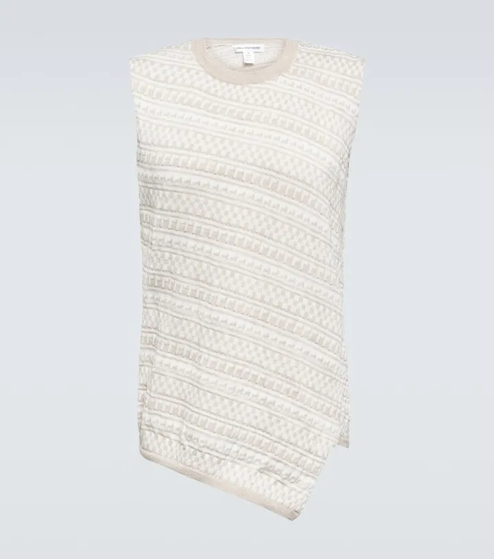 Intarsia-knit wool sweater vest
