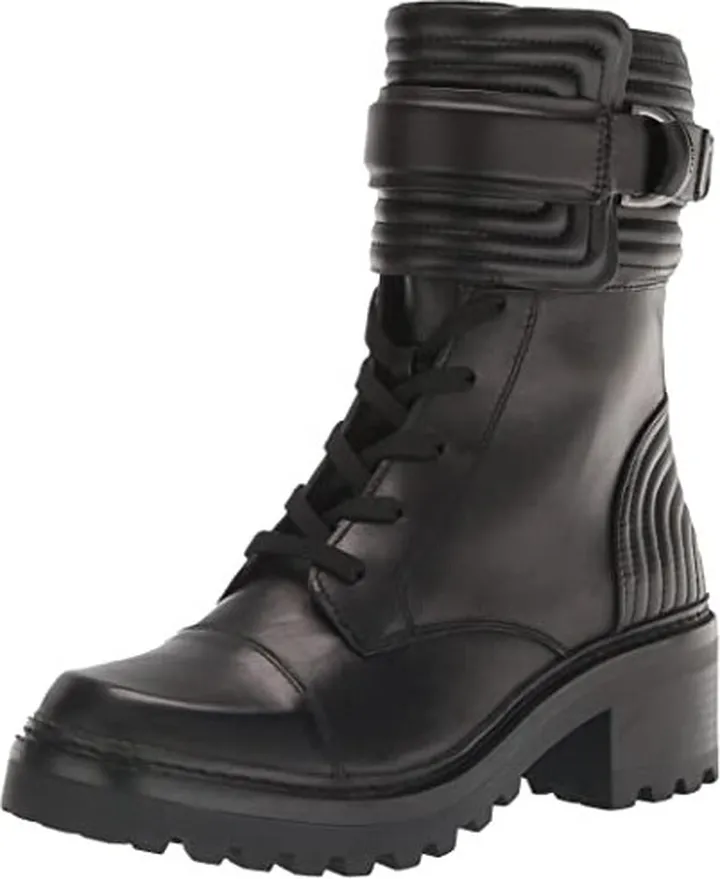 DKNY Women's Smooth Lug Sole Leather Boot Fashion