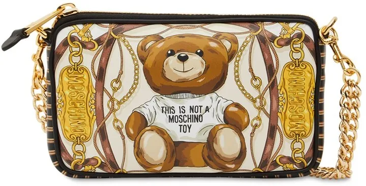 Teddy printed leather shoulder bag
