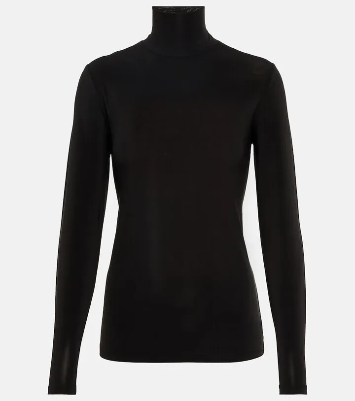 Turtleneck jersey top