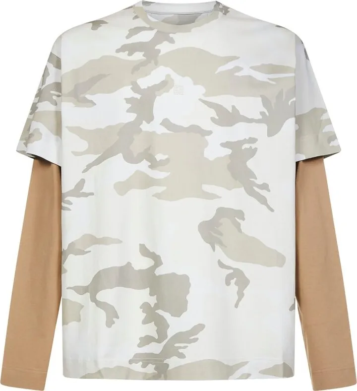 Givenchy Camouflage Print Layered T-Shirt