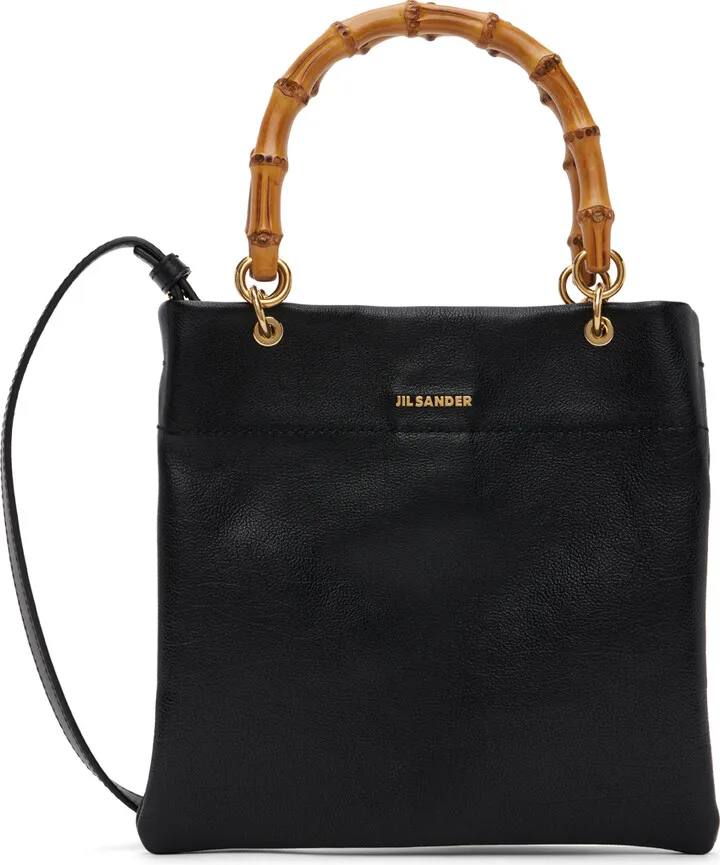 Jil Sander Black Small Leather Tote
