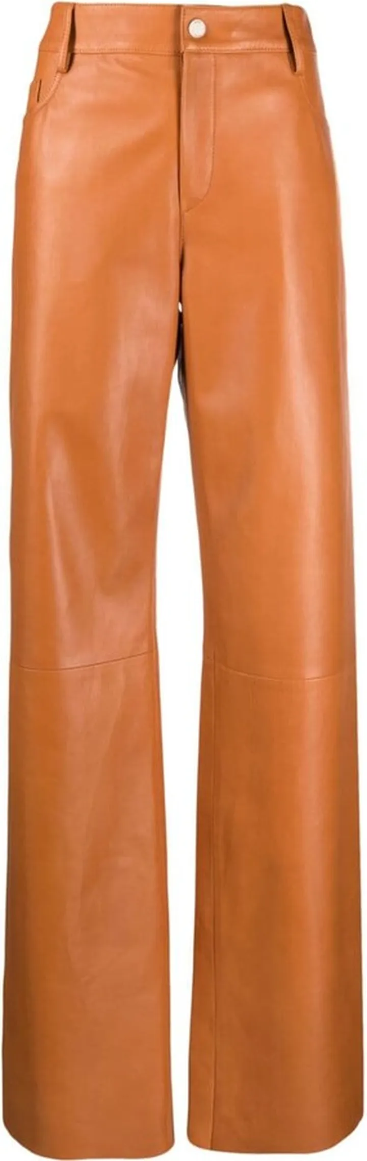 High-Waist Lambskin Trousers