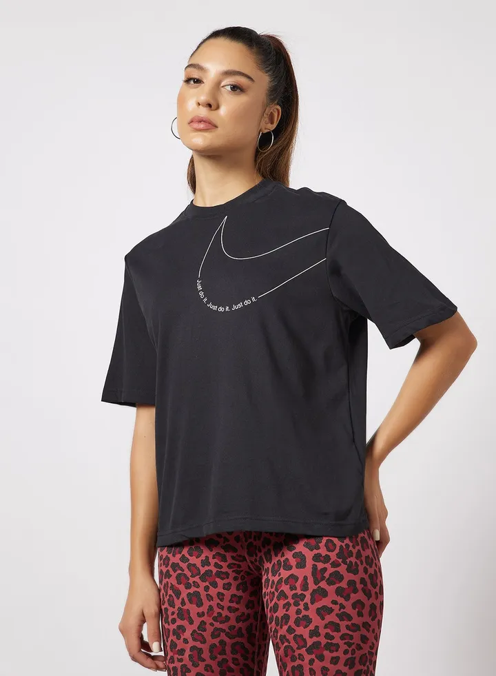 Boxy Training T-Shirt Black