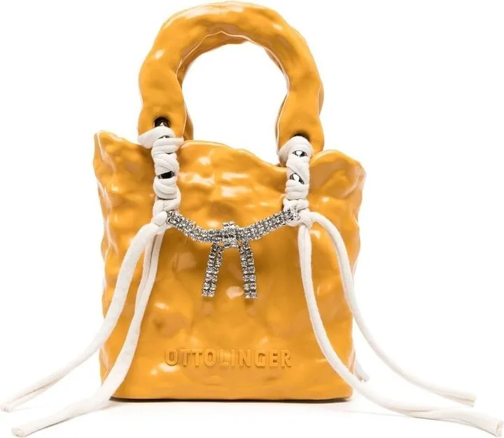 Crystal-Embellished Mini Tote Bag
