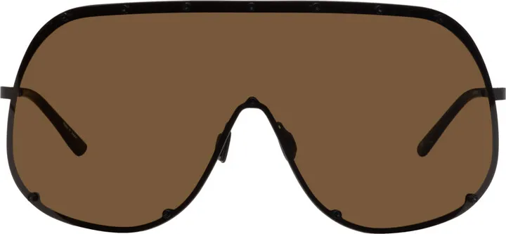 Rick Owens Black Shield Sunglasses