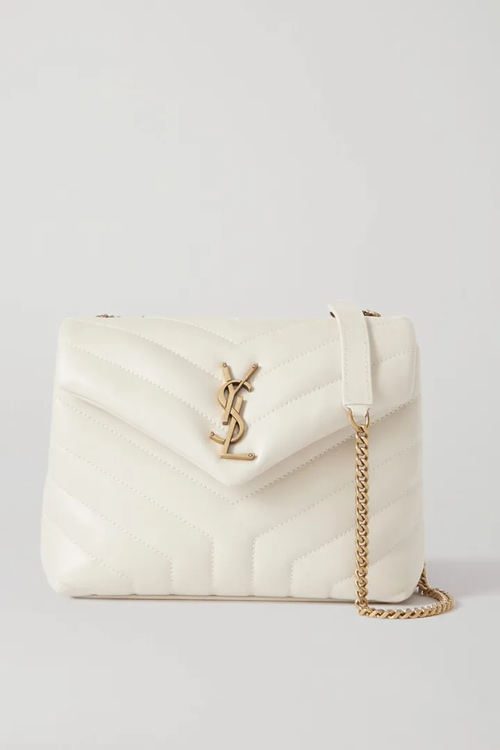 SAINT LAURENT - Loulou Small Quilted Leather Shoulder Bag - White
