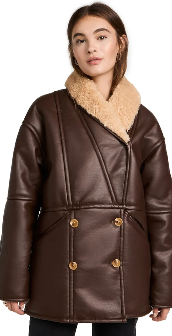 Still Here Upstate Faux Leather Coat