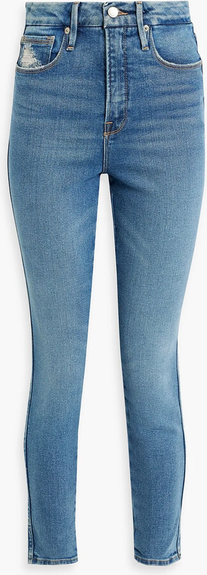 Good Curve distressed high-rise skinny jeans