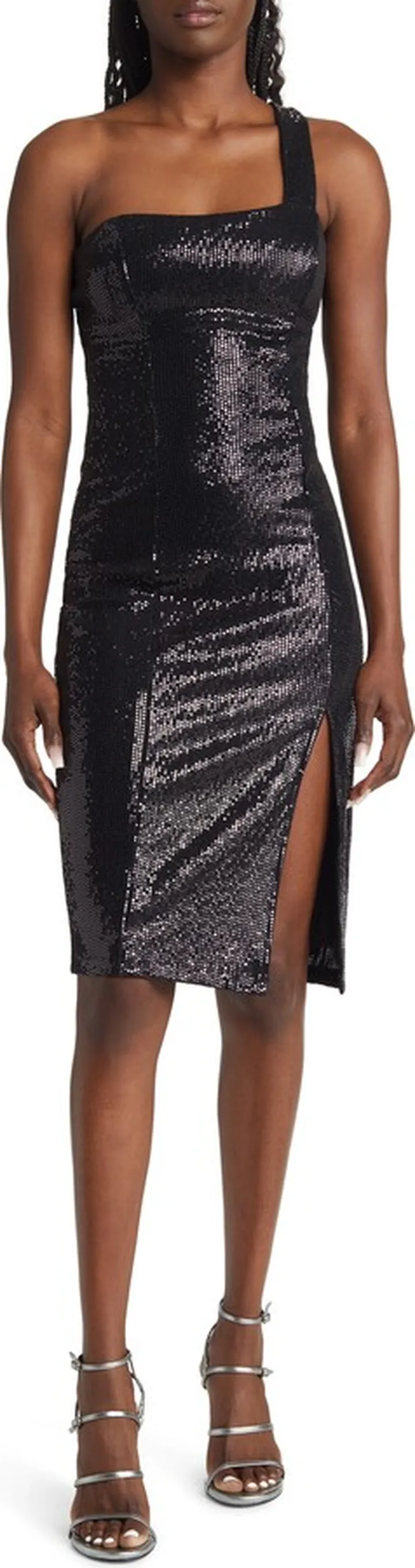 One-Shoulder Sequin Dress