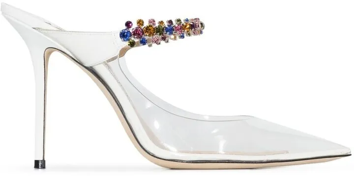 Bing crystal-embellished 100mm pumps