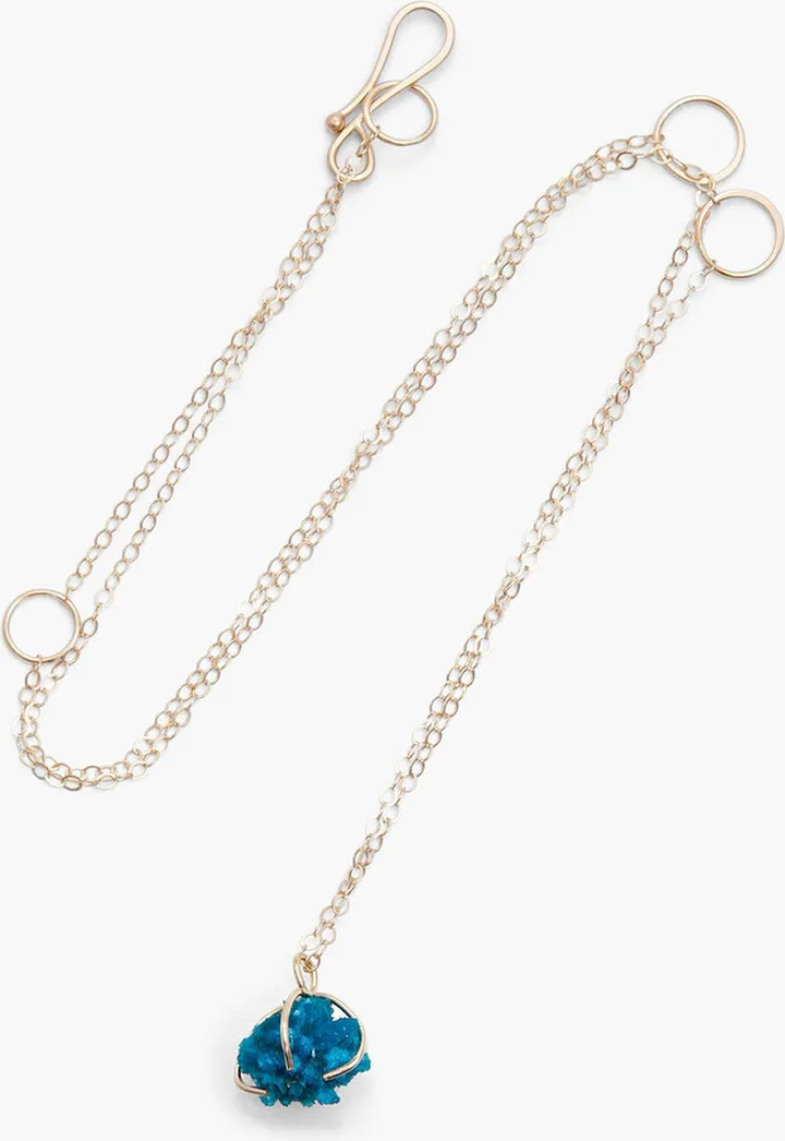 14-Karat Gold Stone Necklace