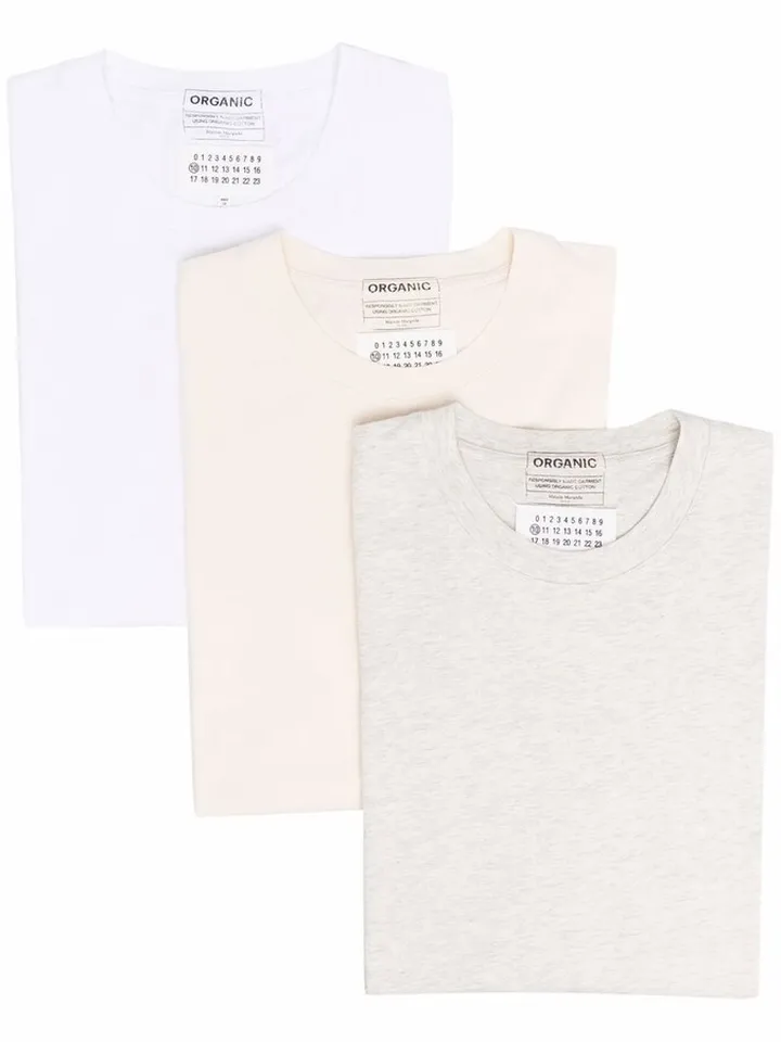 three-pack organic cotton T-shirts