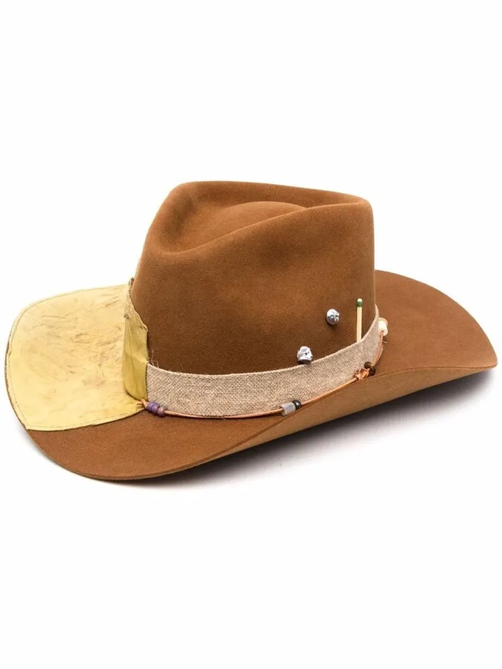 El Jefe panelled fedora hat