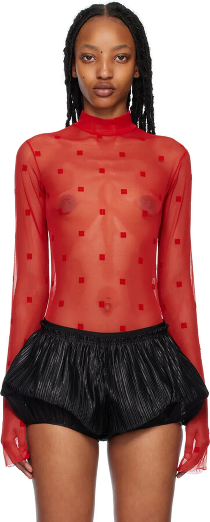Givenchy Red 4G Bodysuit