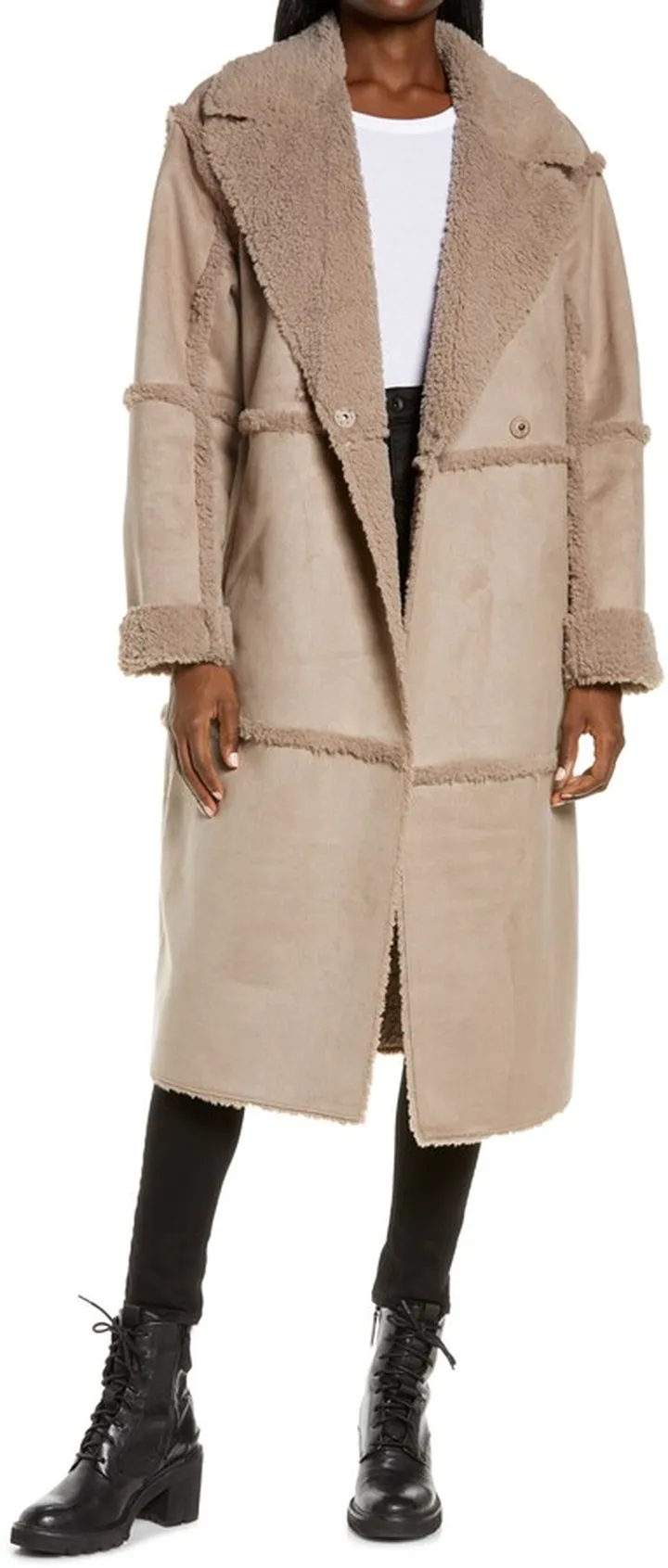 Takara Long Faux Shearling Coat