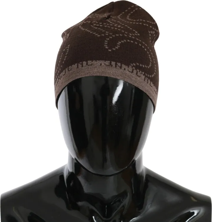 Costume National Beanie Wool Blend Branded Men's Hat