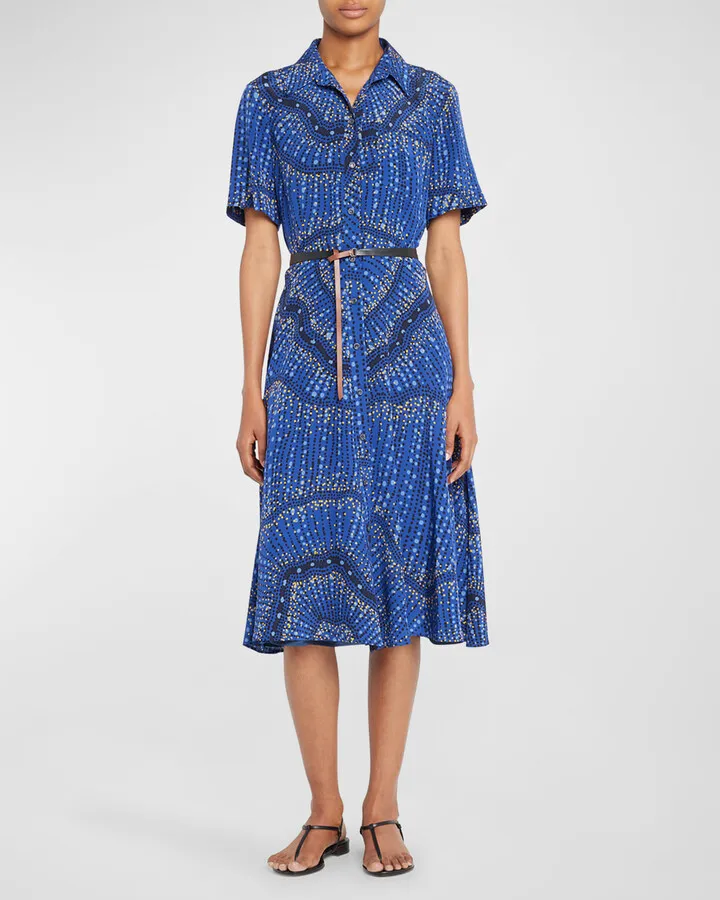 Kiera Printed Shirtdress