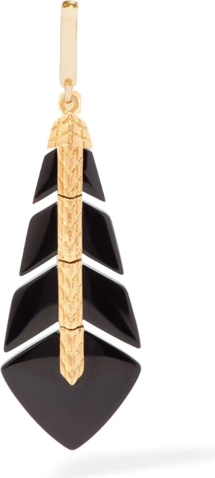 Annoushka Yellow Gold And Black Onyx Flight Feather Charm