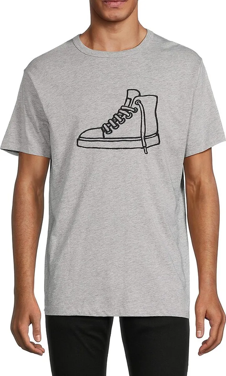 Heathered Sneaker Embroidered Tee