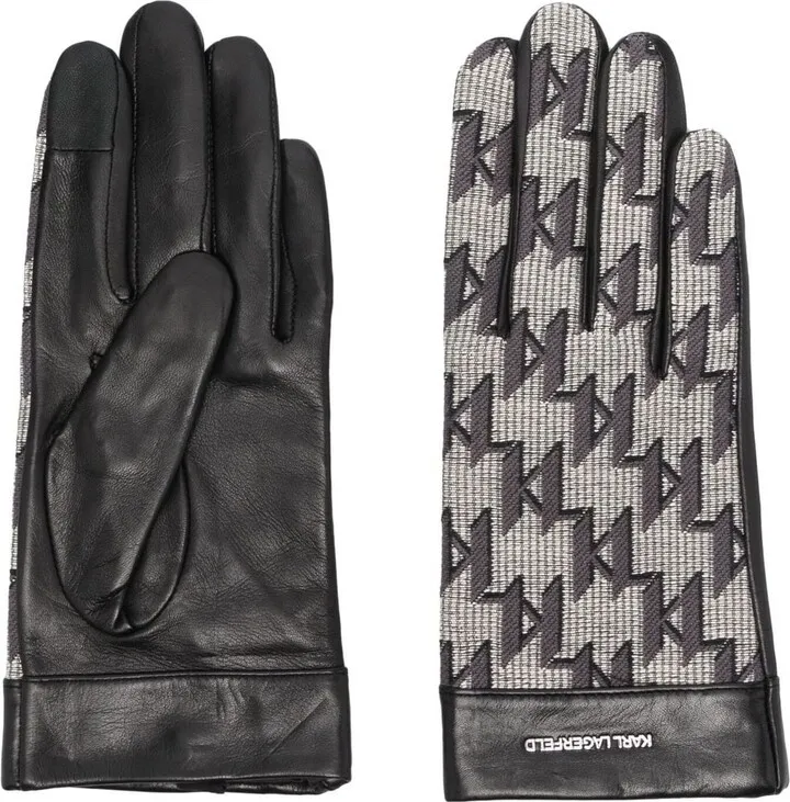 Monogram-Pattern Jacquard Gloves