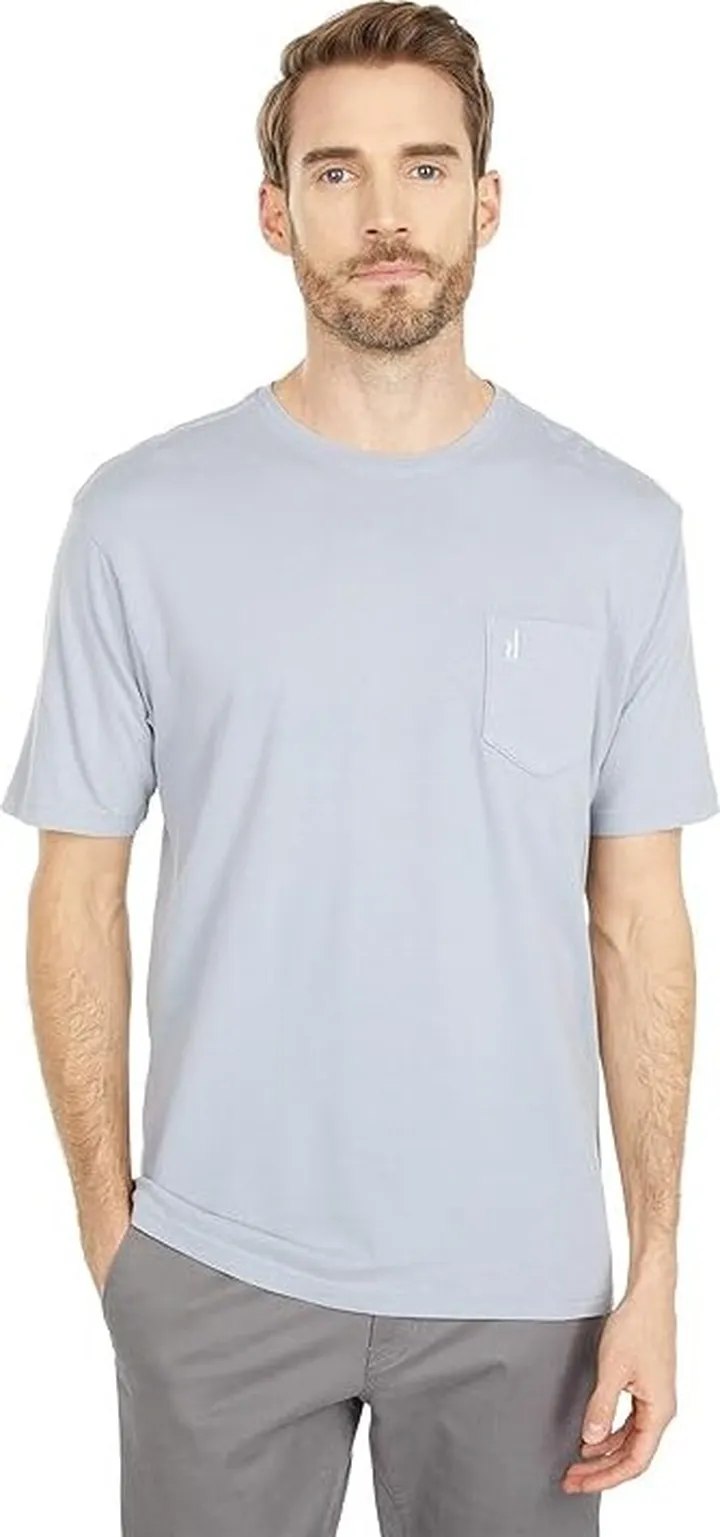 johnnie-O Dale Crew Neck T-Shirt (Steele) Men's Clothing