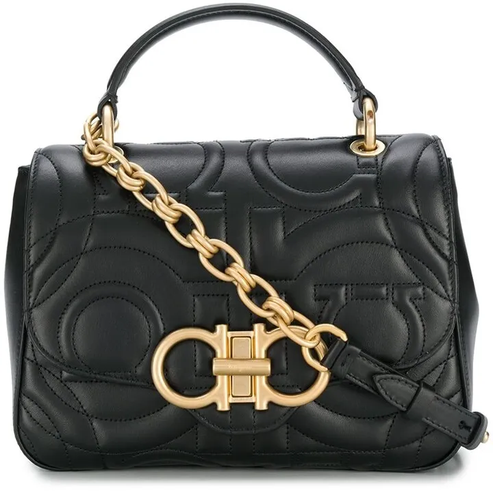 Gancini quilted tote bag