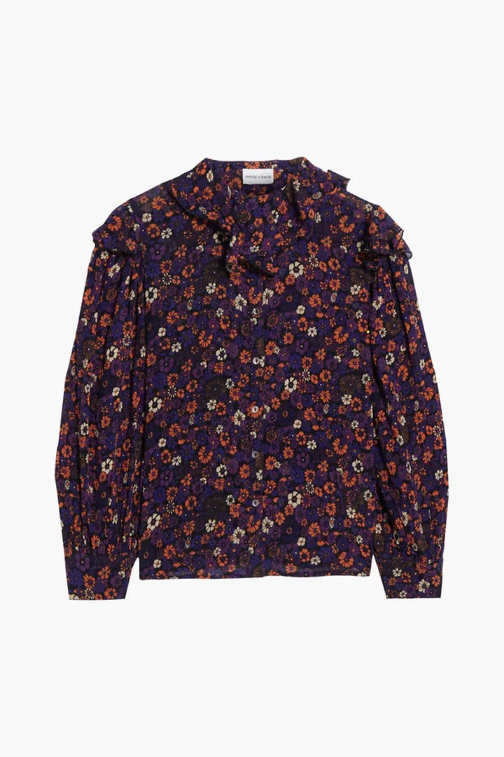 Paoli floral-print cotton blouse