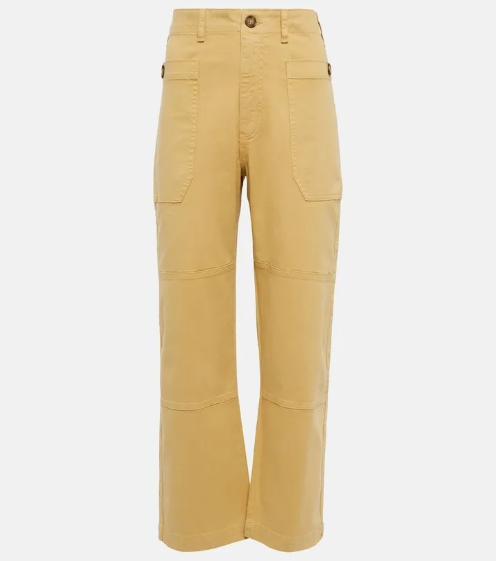 High-rise cropped cargo pants