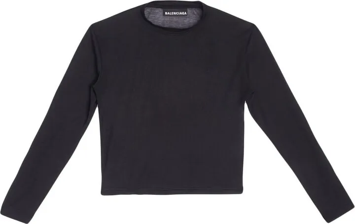 semi-sheer long-sleeve T-shirt