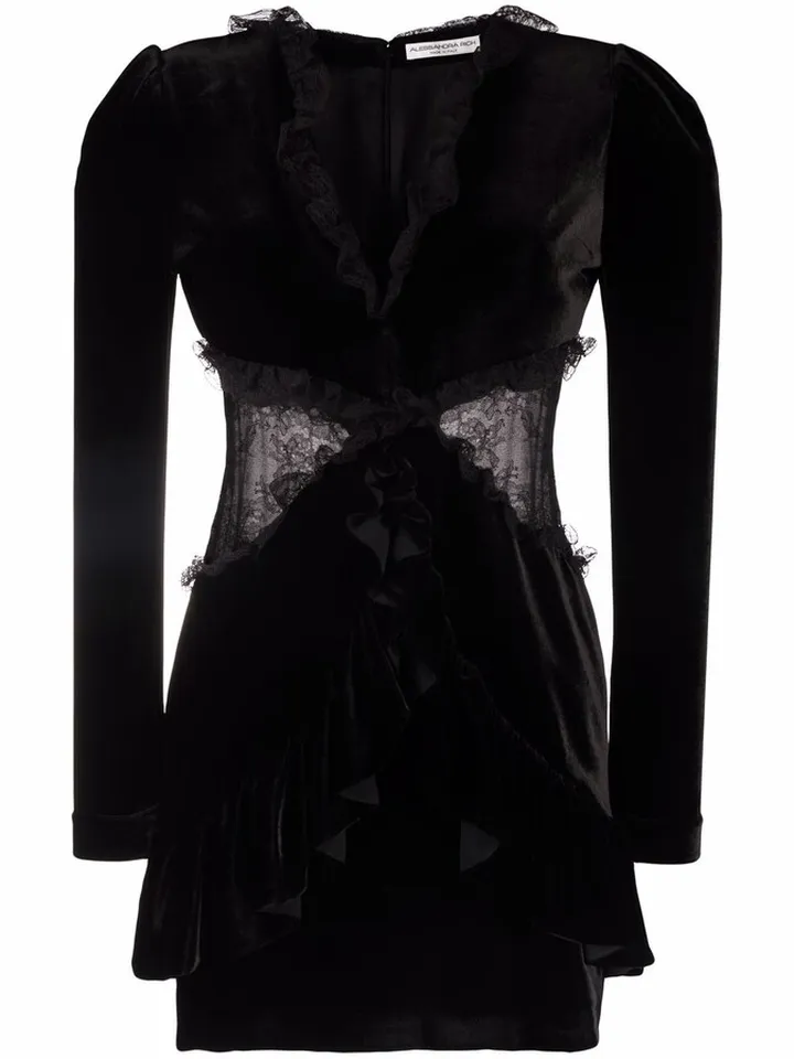 Lace-Embellished Cocktail Dress