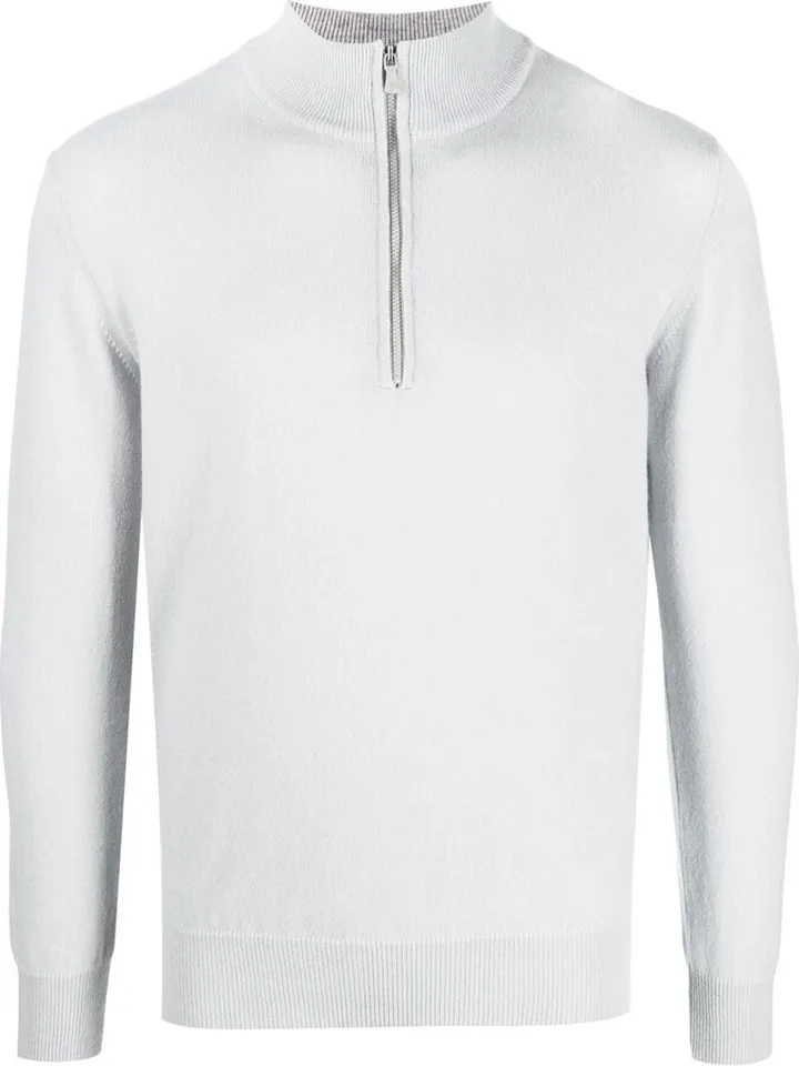 Zipped-Up Knit Jumper