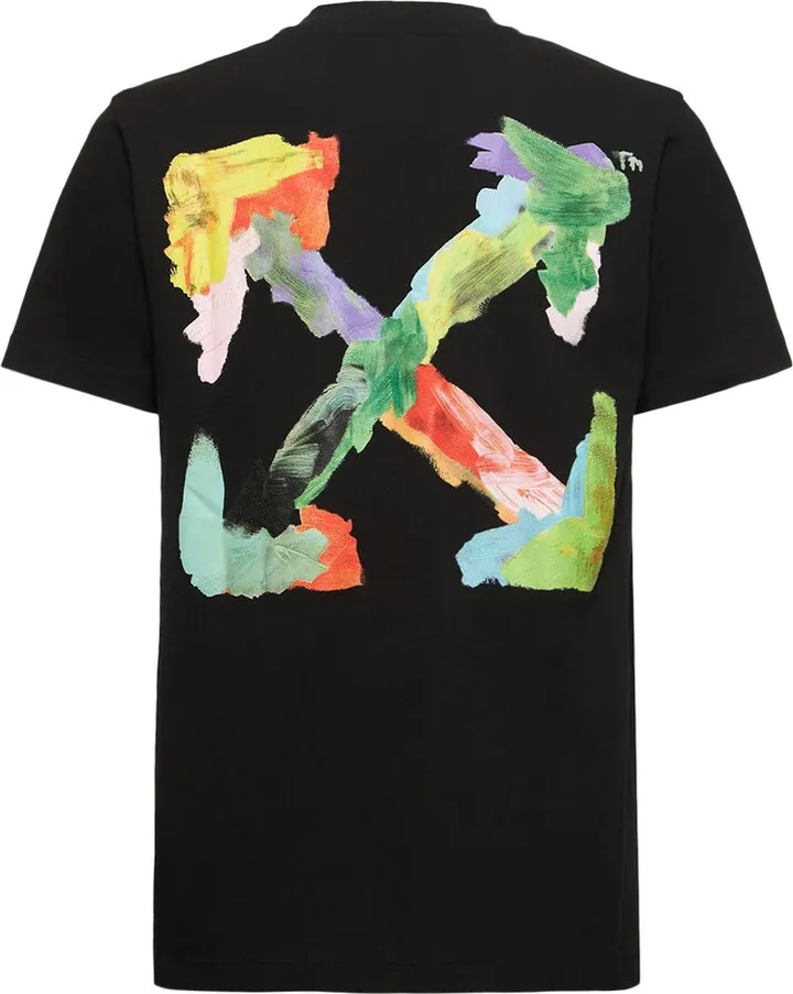 Brush arrow slim cotton jersey t-shirt