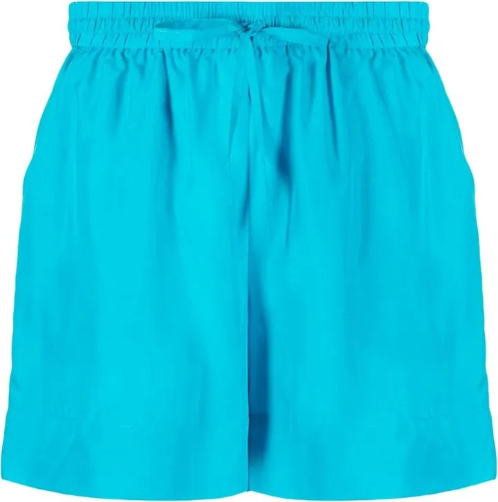High-Waisted Silk Shorts