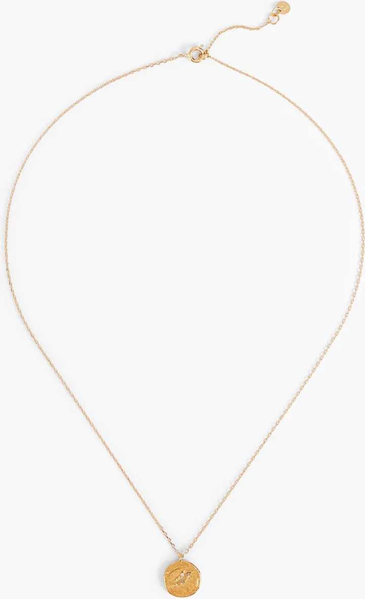 Gold-tone crystal necklace