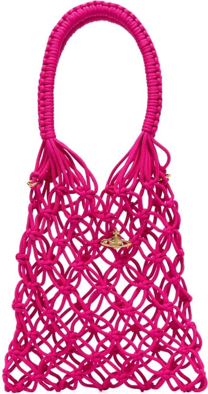 Pink Macramé Tote Bag
