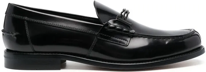 Almond-Toe Leather Loafers