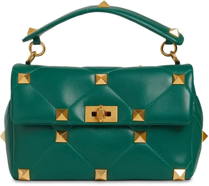 Large Roman Stud leather shoulder bag