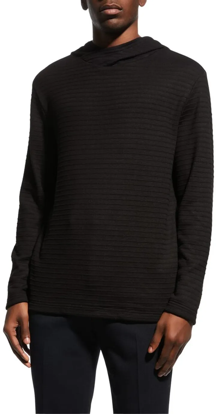 Men's Ribbed Sweater Hoodie